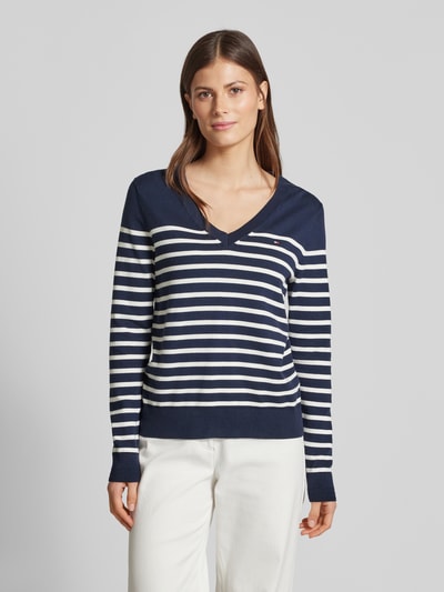 Tommy Hilfiger Strickpullover mit gerippten Abschlüssen Marine 4