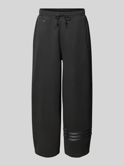 adidas Originals Loose fit sweatpants van katoenmix met logostitching Zwart - 2