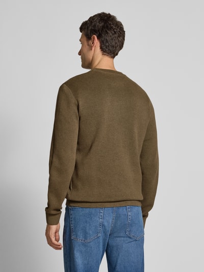 Jack & Jones Premium Strickpullover mit Rundhalsausschnitt Modell 'MILANO' Khaki 5