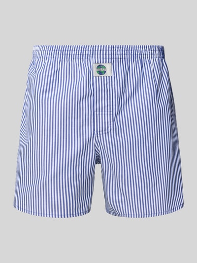 Deal Boxershort met labelpatch en elastische band Oceaanblauw - 1