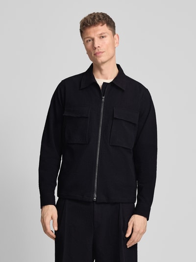 HUGO Regular Fit Overjacket aus Baumwoll-Mix Mondall 'ESELIO' Black 4