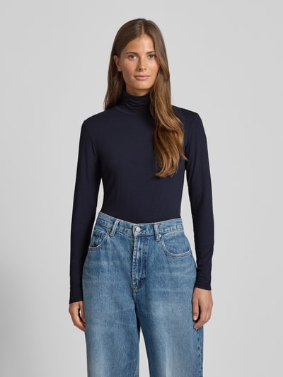 Weekend Max Mara Regular Fit Langarmshirt aus Viskose-Mix Modell 'MULTIF' Marine 4