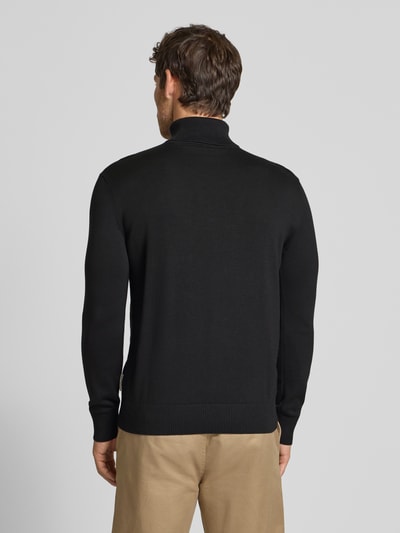 Tom Tailor Denim Regular Fit Rollkragenpullover aus reiner Baumwolle Black 5