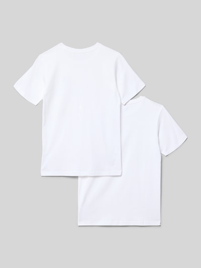 Produktfoto, Regular Fit T-Shirt mit Logo-Print im 2er-Pack von CHAMPION, białe, bawełna, krój regular fit, dekolt okrągły, długość tyłu w rozmiarze 140: 53 cm