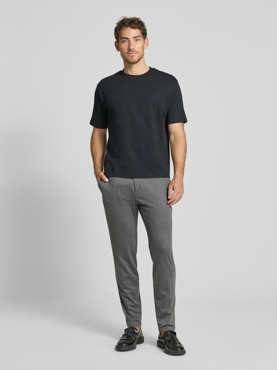 s.Oliver BLACK LABEL Spodnie sportowe o kroju slim fit z dżerseju ze streczem model ‘O JOGG’ Antracytowy 1