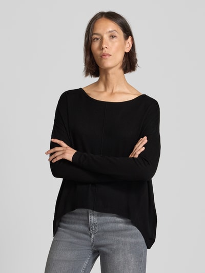 Vero Moda Comfort Fit Strickpullover aus Viskose-Mix Modell 'BREEZE AURA' Black 4