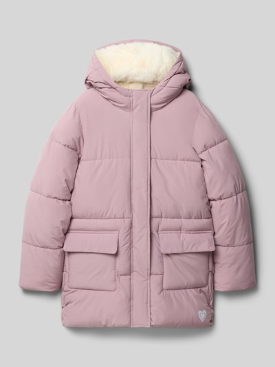 s.Oliver RED LABEL Kurtka pikowana o kroju regular fit z odblaskowym nadrukiem Jasnofioletowy 1