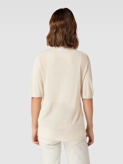 Calvin Klein Womenswear Gebreide blouse met polokraag, model 'POLO' Beige - 5