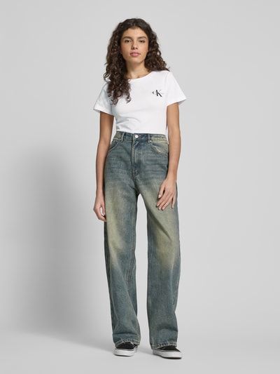 Calvin Klein Jeans T-Shirt mit Label-Print im 2er-Pack Rosa 1