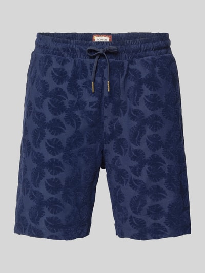 Produktfoto, Relaxed Fit Shorts aus Frottee mit Gesäßtasche von Scotch & Soda, mieszanka bawełny, krój relaxed fit, frota, elastyczny pas, wpuszczane kieszenie, kieszeń z tyłu, detal z logo, szerokość w rozmiarze M: 41 cm, długość wewnętrzna nogawki w rozmiarze M: 18 cm