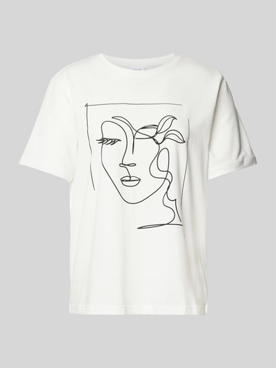 Vila T-Shirt mit Motiv-Print Modell 'SYBILLA' Weiss 1