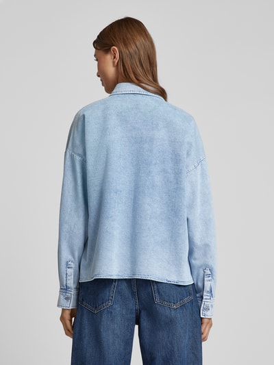 Weekend Max Mara Regular Fit Jeansbluse mit Umlegekragen Modell 'ZEMIRA' Hellblau 5