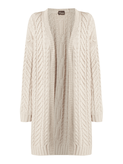 Princess Goes Hollywood Longcardigan mit Zopfmuster Modell 'Cable' Sand 2