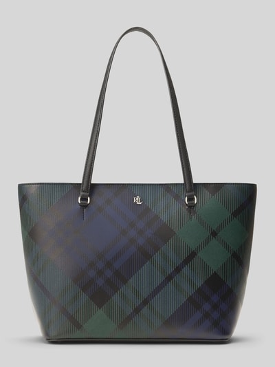 Lauren Ralph Lauren Shopper aus Kalbnappa mit Logo-Detail Black 3