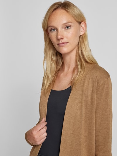 Soyaconcept Cardigan mit gerippten Abschlüssen Modell 'DOLLIE' Camel 3