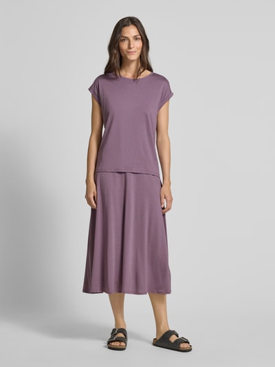 ARMEDANGELS Ausgestellter Midi-Rock mit elastischem Label-Bund Pflaume 1