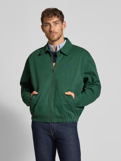 Polo Ralph Lauren Windbreaker mit Umlegekragen und Label-Stitching Dunkelgruen 4