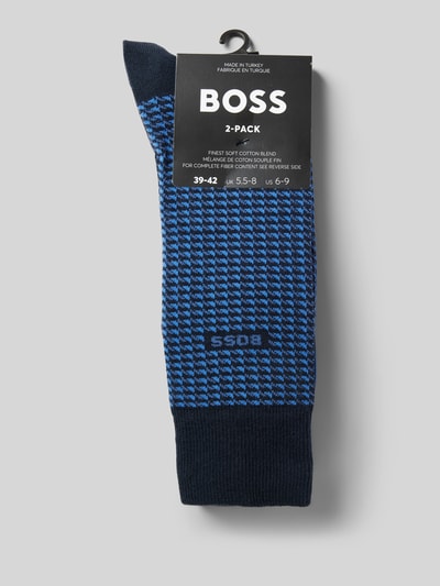 BOSS Sokken met labeldetail in een set van 2 paar Marineblauw - 3