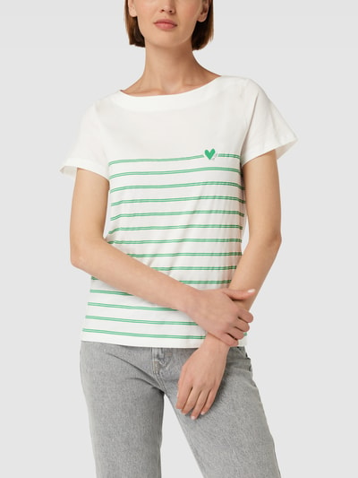 Tom Tailor T-Shirt mit Streifenmuster Gruen 4