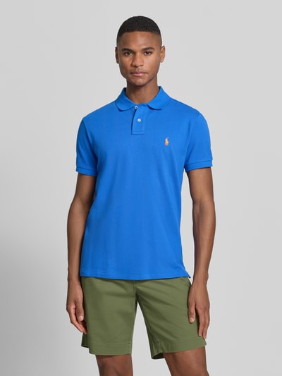 Polo Ralph Lauren Slim Fit Poloshirt aus reiner Baumwolle Hellblau 4