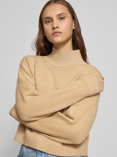 Hugo Blue Golf o kroju oversize fit z mieszanki wiskozy model ‘SESTY’ Beżowy 3