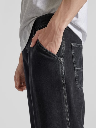 Carhartt Work In Progress Regular fit jeans met riemlussen, model 'SIMPLE' Zwart - 3