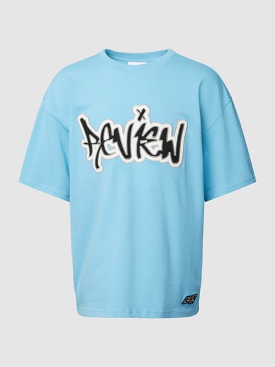 REVIEW Oversized T-shirt met graffitiprint Lichtblauw - 2