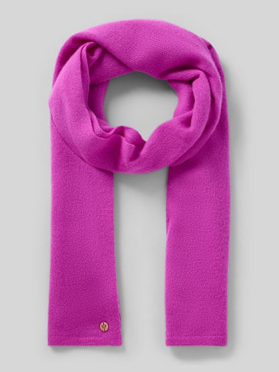 Produktfoto, Schal aus reinem Kaschmir Modell 'NOS' von FRAAS in kräftigem Pink, rechteckige Form, Strick-Optik, weiche Textur, 64 x 194 cm