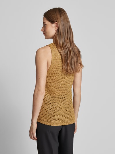 Mango Top mit Lochstickerei Modell 'OSIO' Mittelbraun 5