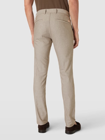 BOSS Orange Slim fit chino in gemêleerde look Beige - 5