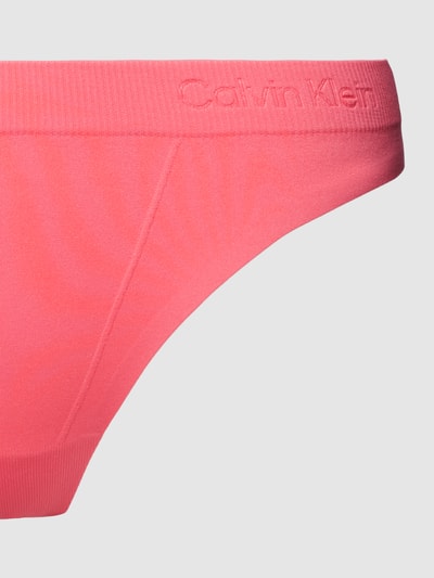 Calvin Klein Underwear Stringi z detalem z logo Mocnoróżowy 2