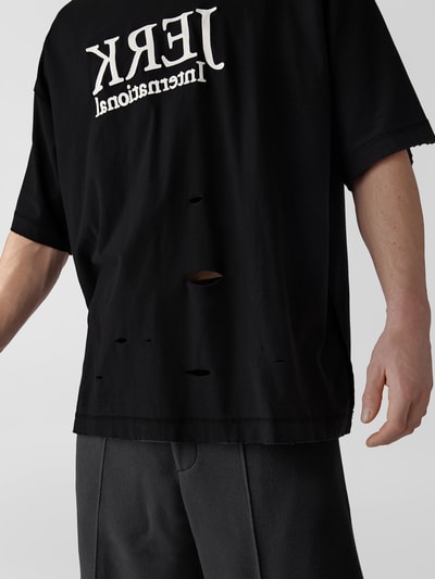 VETEMENTS Oversized T-Shirt im Destroyed-Look Black 3