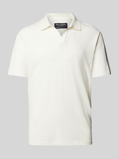 Marc O'Polo Poloshirt mit V-Ausschnitt Weiss 2