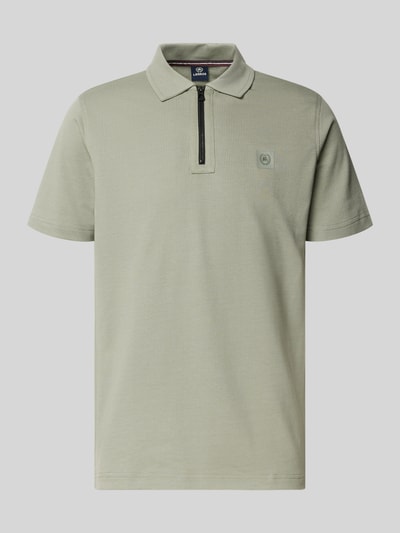 Lerros Regular fit poloshirt met logodetail Lindegroen - 2