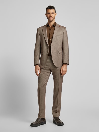 BOSS Slim Fit Business-Hemd mit Knopfleiste Modell 'Hank' Oliv 1