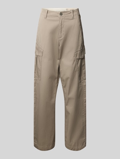 Produktfoto, Loose Fit Cargohose aus Baumwoll-Mix von G-Star Raw in Beige mit Gürtelschlaufen, Cargo- und Gesäßtaschen, Beinabschlüsse mit Bändern.