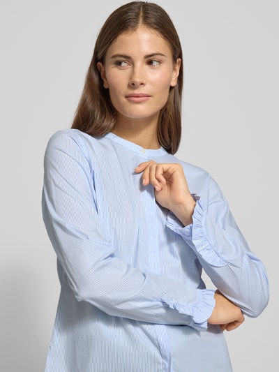 MOS MOSH Regular Fit Hemdbluse mit Rundhalsausschnitt Modell 'Mattie' Hellblau 3