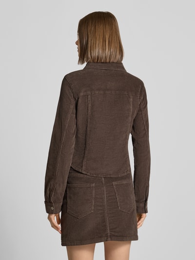 NOISY MAY® Blusenshirt aus Baumwoll-Mix mit Umlegekragen Schoko 5