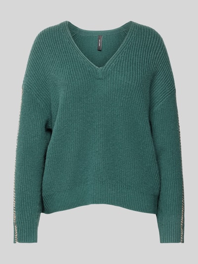 Marc Cain Gebreide pullover van lanawol met V-hals Donkergroen - 2