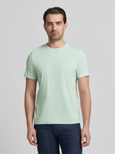 s.Oliver RED LABEL Krój regular fit t-shirt z czystej bawełny Jasnoniebieski 4