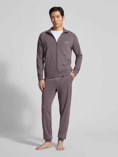 BOSS Regular Fit Sweatpants aus Baumwoll-Mix Taupe 1
