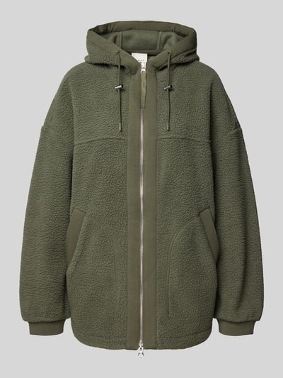 VARLEY Kurtka z polaru o kroju relaxed fit z kapturem model ‘FEY’ Oliwkowy 2