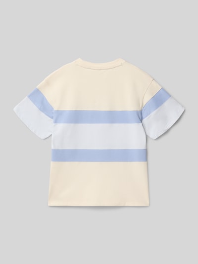 Productfoto, Regular Fit T-shirt uit katoenmix van BOSS voor kinderen, meerkleurige look met korte mouw en piqué textuur