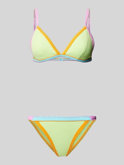 Banana Moon Bikiniset met structuurmotief, model 'TANEOFIABA SANTACOLOR' Lichtgroen - 1