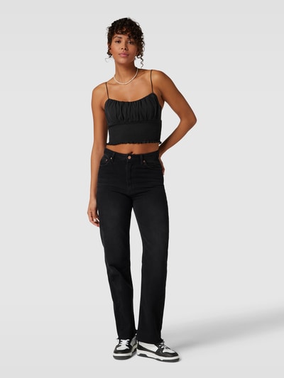 REVIEW Crop Top mit Raffungen Black 1