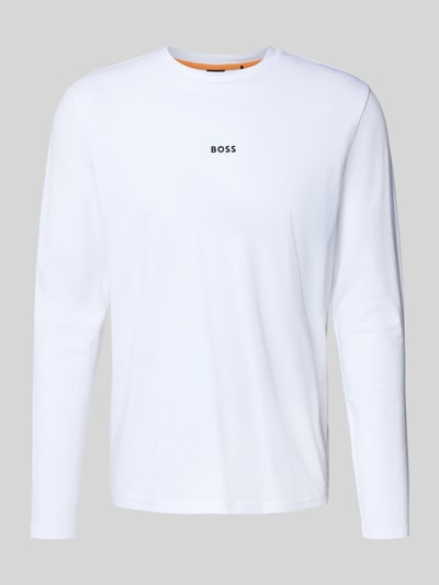 BOSS Orange Regular fit shirt met lange mouwen van katoenmix, model 'CHARK' Wit - 2