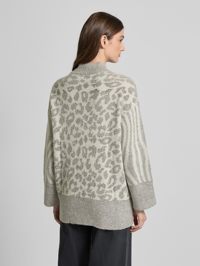 Vero Moda Regular fit gebreide pullover met dierenprint, model 'MARS' Middengrijs - 5