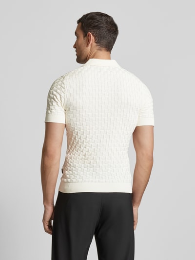 Matinique Slim Fit Poloshirt mit kurzer Knopfleiste Modell 'Heritage' Offwhite 5