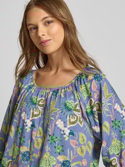 Christian Berg Woman Blouseshirt met elastische boorden Lagune - 3