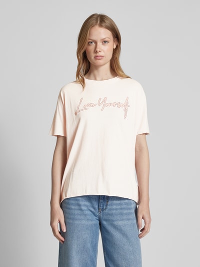 Zadig & Voltaire T-Shirt mit Statement-Print Modell 'TOMMER' Hellrosa 4